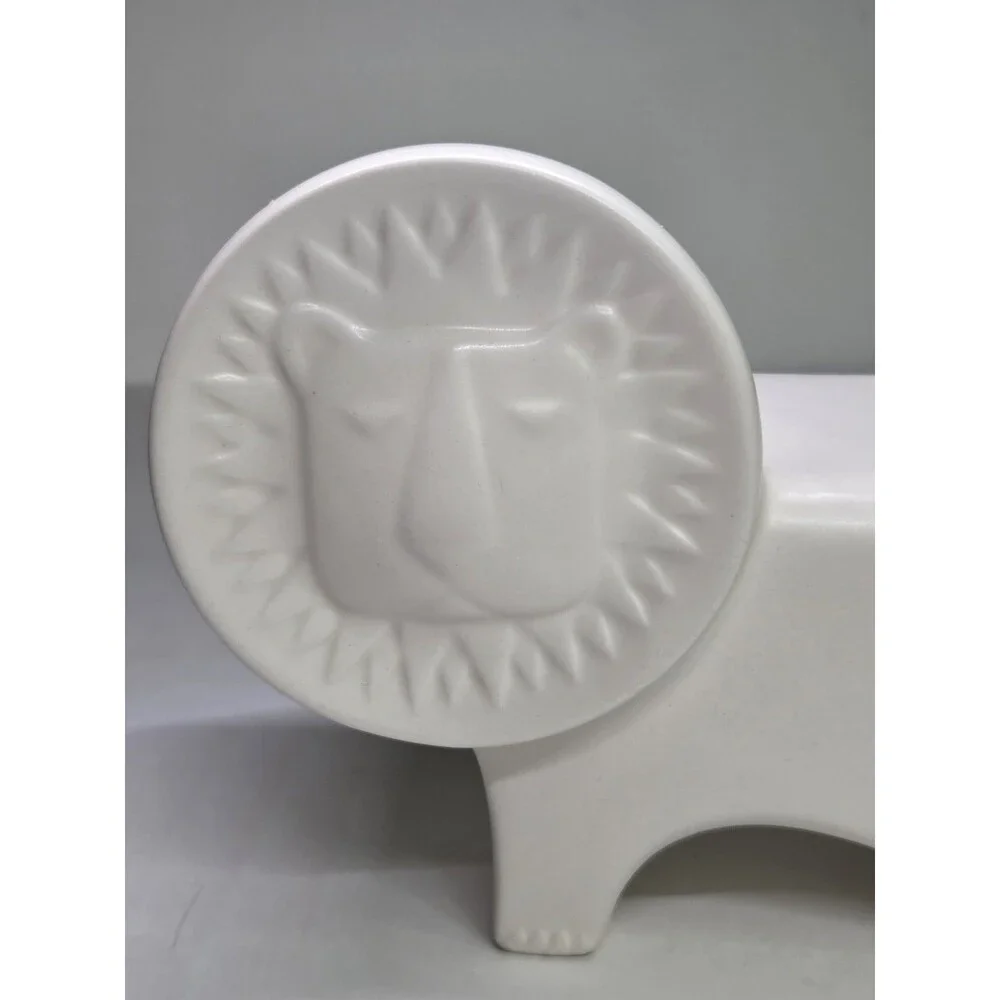 Jonathan Adler for PartyLite Ceramic Lion Votive Candle Holder White 5